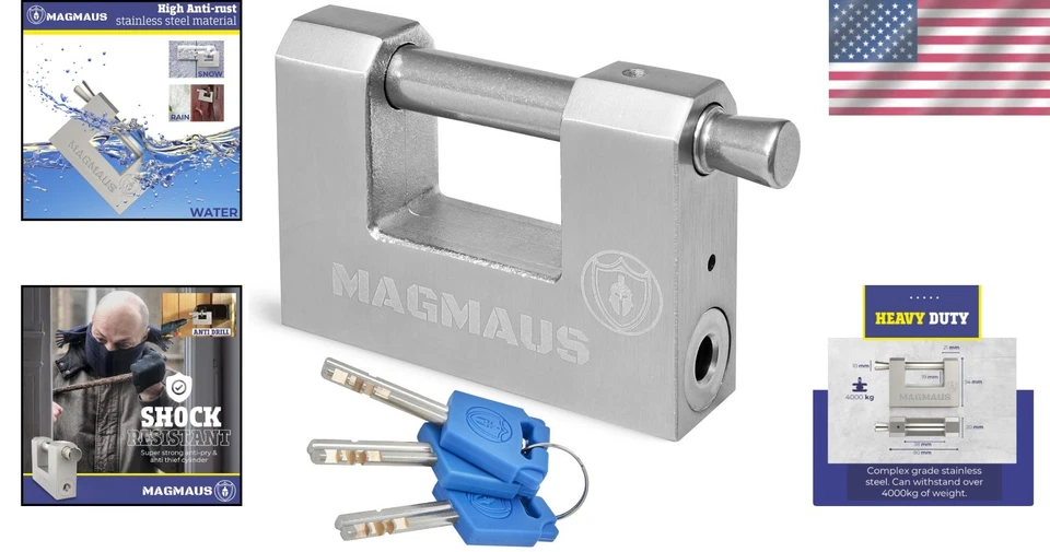 Weatherproof Outdoor Lock - High Security Container Padlock - Image 2 of 4