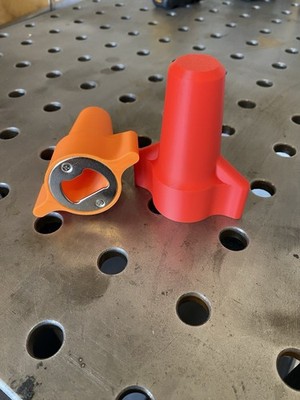 Wire Nut Bottle Opener 3D Printed Gift for Electricians Tool Red