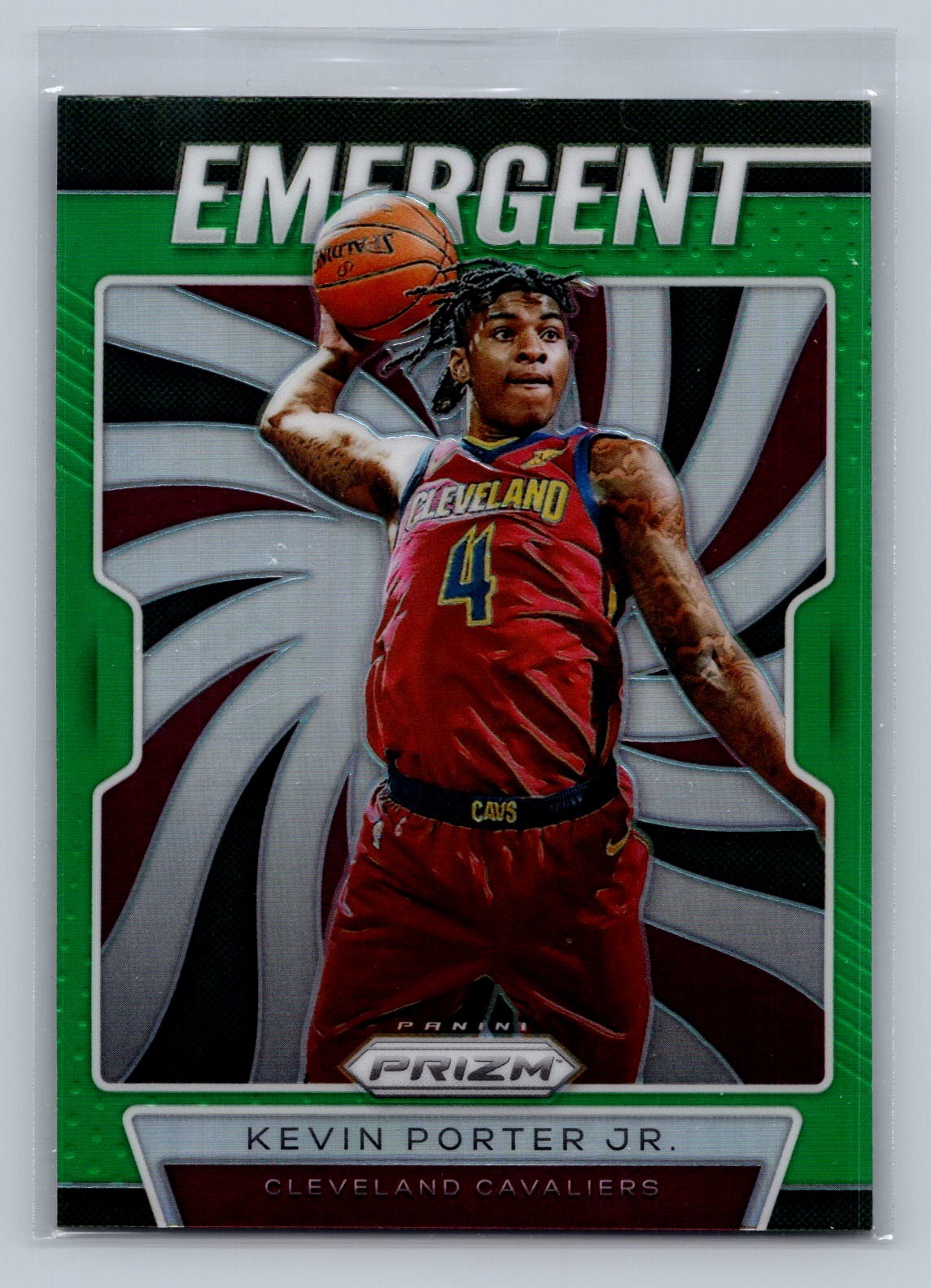 2019-20 Panini Prizm #24 Kevin Porter Jr. Emergent Green