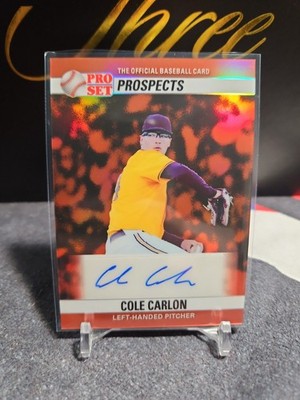 2026 Leaf Pro Set Prospects Cole Carlon Auto Red Prizm 4/4
