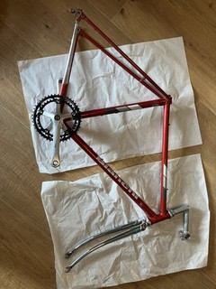 Bianchi Rekord 940 Rennrad Stahlrahmen in Rot