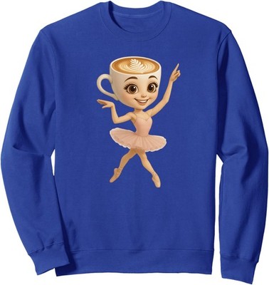 Italian Brainrot AI-Generated Ballerina Cappuccina Unisex Crewneck Sweatshirt