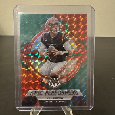 2023 Panini Mosaic - Epic Performers Joe Burrow #EP-JB Green Mosaic Prizm