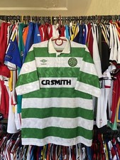 CELTIC 1989 1990 1991 HOME FOOTBAL SHIRT SOCCER JERSEY UMBRO VINTAGE sz ~ XL
