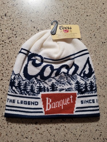 Coors Banquet Beer Skull Cap Hat Beanie Officially Licensed OSFM NWT - Picture 2 of 4