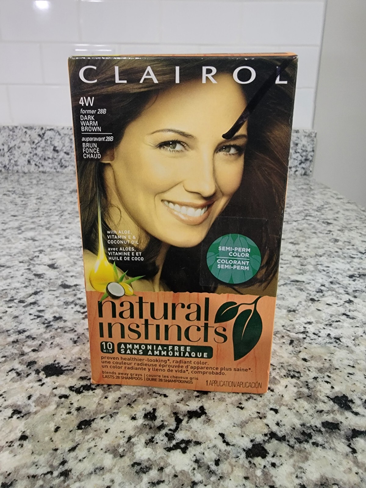 Clairol Natural Instincts Hair Color 4W Former 28B Dark Warm Brown