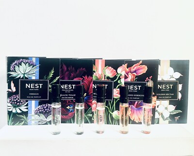 NEST Samples NEST Indigo Wild Poppy Sunkissed Hibiscus Black Tulip Golden Nectar
