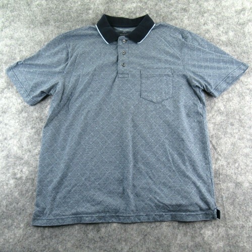 George Mens Polo Shirt Size L Blue 