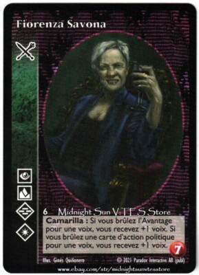 Fiorenza Savona Ventrue French Promo V:TES VTES Vampire CCG
