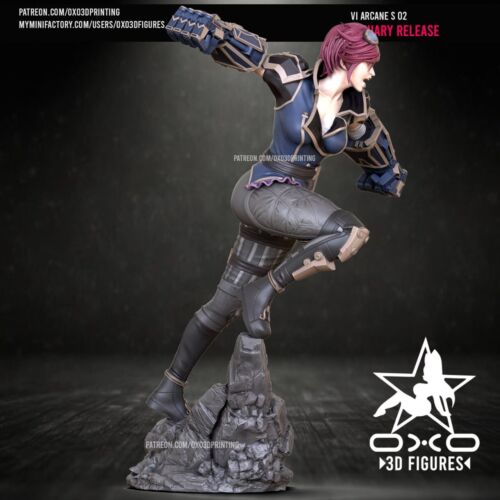 Vi, Arcane, Resin Scale 1:9 Model Kit painted 3d Printed GK Statue Figure - Picture 2 of 8