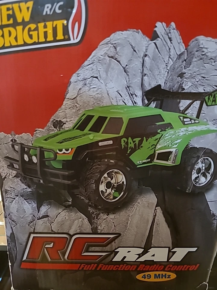 全新 明亮 遥控 全地形车 Rat Racing 绿色/黑色 1: 15 无线电控制 遥控器 读取 — 第 3/4 张图片