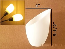 2-Pack 4" Quaray H30 White Plastic Lamp Shade for Torchiere Floor Lamp