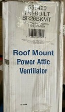 BRAND NEW Air Vent Roof Mount Metal Vent with Thermostat 1170 CFM, Black 