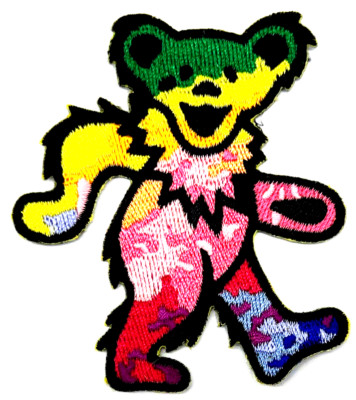 Grateful Dead Bear Embroidered Rock Iron on Patch Applique