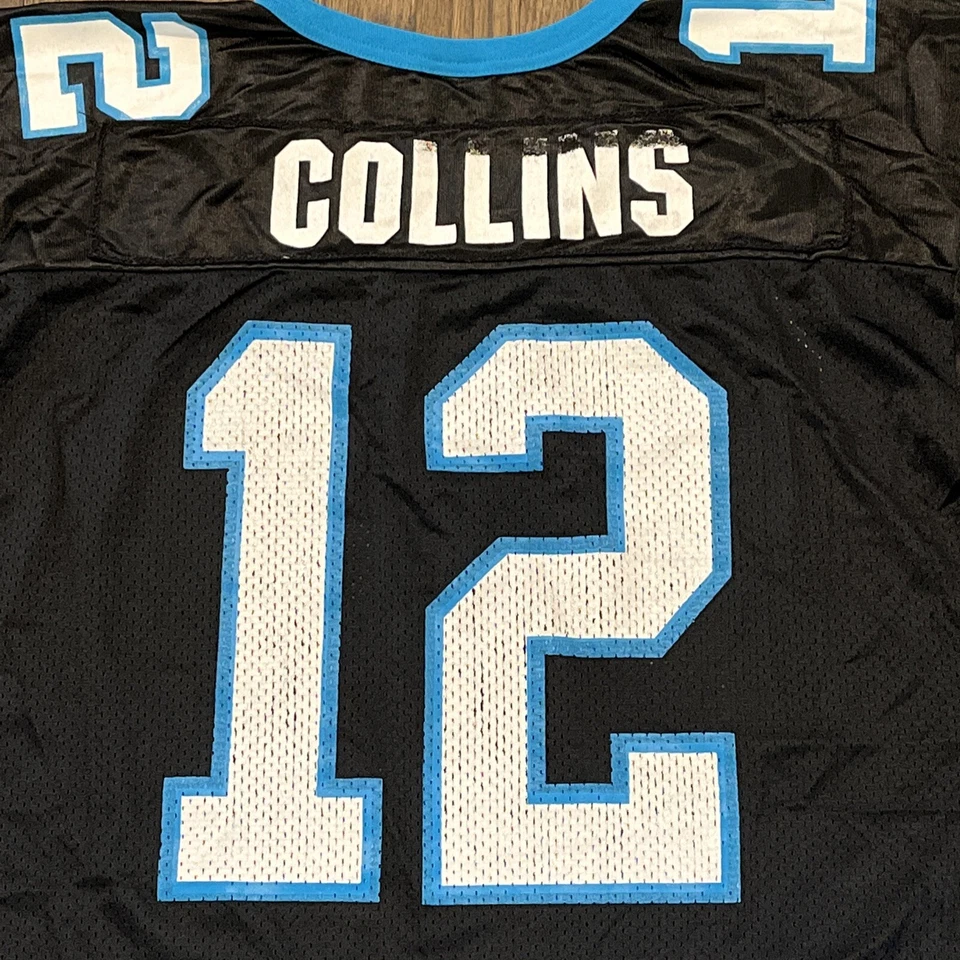 Camiseta vintage de los Carolina Panthers XL Kerry Collins Wilson negra para hombre  Foto 3 de 4