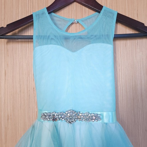 Girls Formal Sleeveless Dress Gown Blue to Pink sz 8 Birthday Wedding - Picture 7 of 8