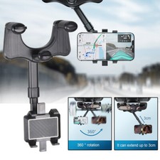 Universal Car Rearview Mirror Phone Holder 360 Rotatable Mount Stand for iPhone