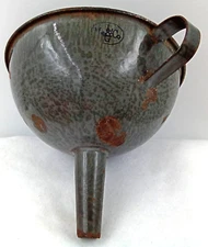 Lalance and Grosgean Graniteware Funnel L&G Peerless Gray Ware Metal Vintage