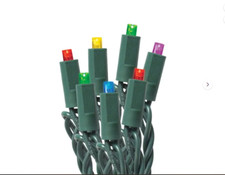 Pro Decorator Series Multi LED Micro Holiday String Lights, 29.7 ft, Green Wire