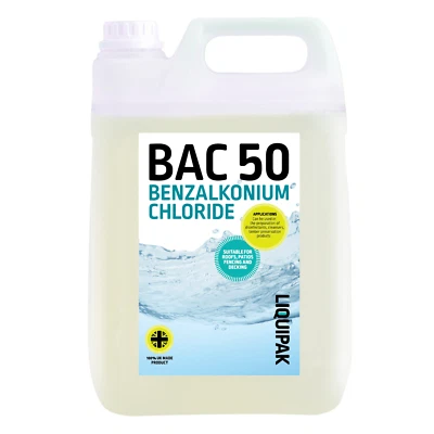 LIQUIPAK LIMITED BAC 50 Benzalkonium Chloride Concentrate 1L 5L 10L 20L - Top Cleaning Solution