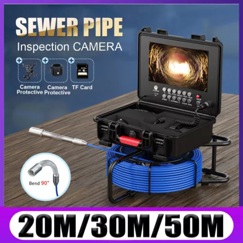Telecamera ispezione tubi fognari contatore distanza DVR monitor Ultra HD 9 pollici 23 mm - Foto 5 di 20