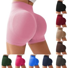 Hot Pants Women High Waist Yoga Shorts Butt Lift Scrunch Booty Gym Sport Bottoms