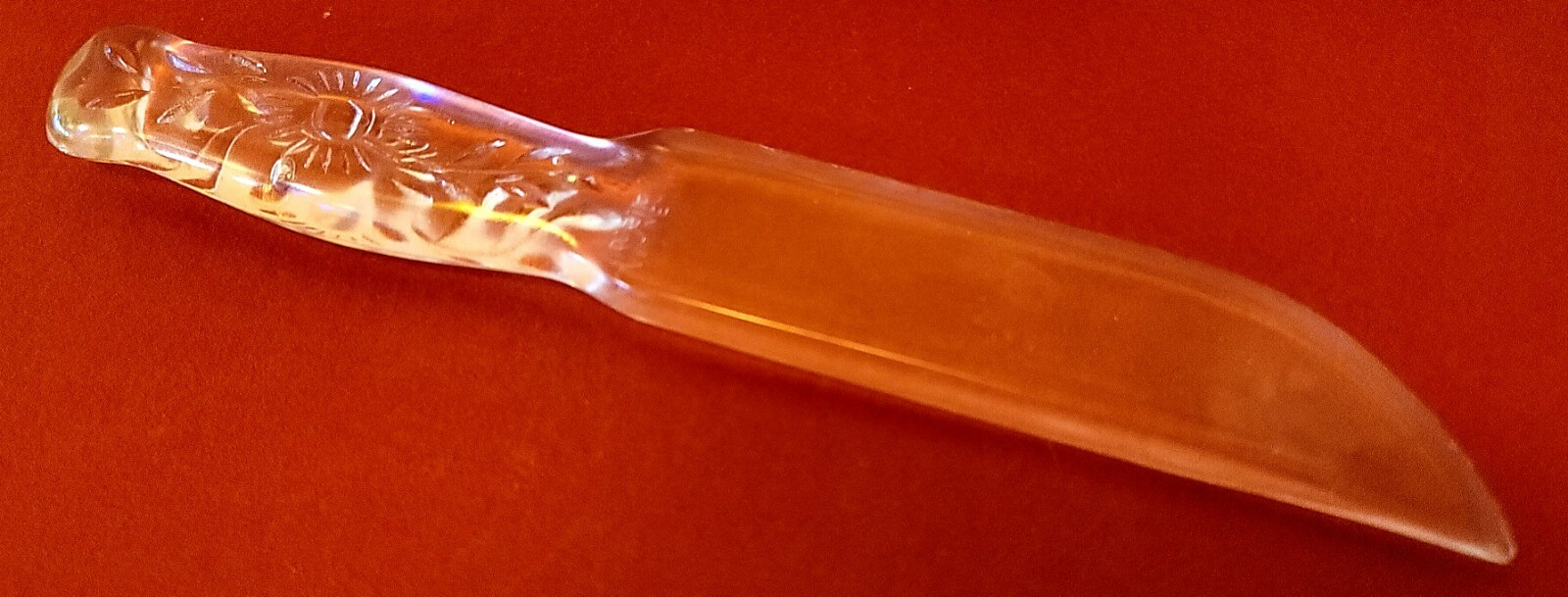 Vintage DurX Glass Decorative Fruit And Cake Knife eBay