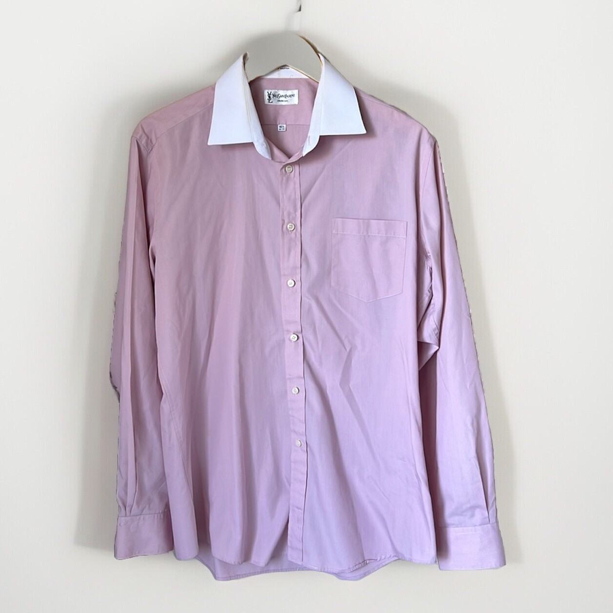 SAINT LAURENT Camicia Yves Said Laurent rosa con bottoni
