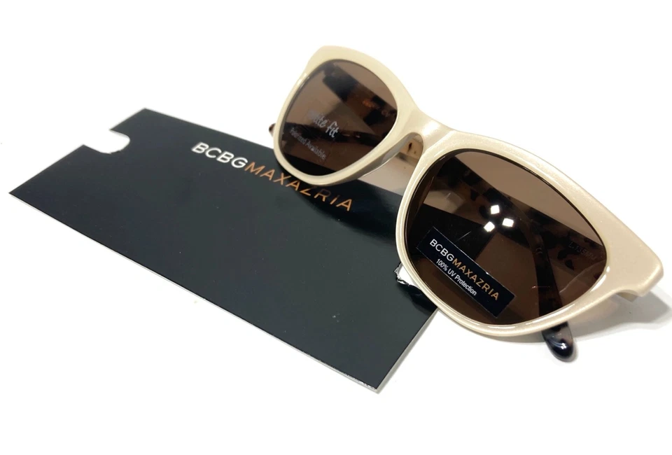NEW BCBG MAXAZRIA APPEAL BEIGE TORTOISE BROWN AUTHENTIC SUNGLASSES 52-17-135 MM - Image 4 of 4