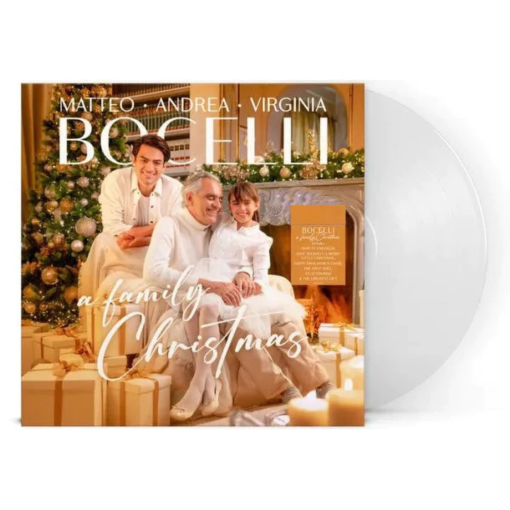 Andrea Matteo Virginia Bocelli A Family Christmas White Colored Vinyl LP