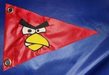 12"x 18" Triangle Angry Bird Beak Face Safety Flag Bicycle Recumbent Trike