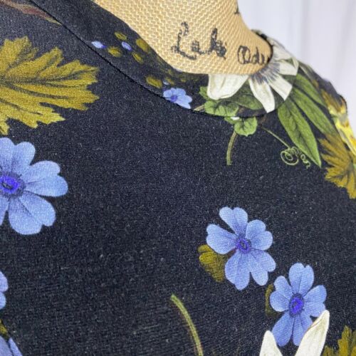 ERDEM Blumenmuster Grazia Kleid US 10 schwarz ärmellos A Line - Bild 4 von 12