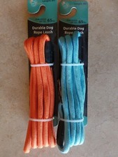  2 NEW PET TRENDS 6' DURABLE DOG ROPE LEASHES for pets up to 65 