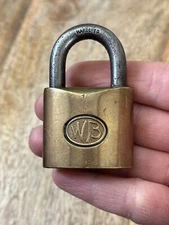 Vintage Old Wilson Bohannan Padlock Lock No Key