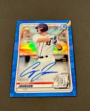 2020 BOWMAN CHROME COOPER JOHNSON BLUE REFRACTOR AUTO RC #’d 014/150!