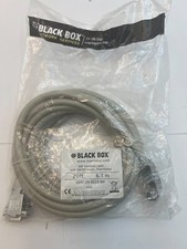 LOT OF 5-Black Box 20ft DB9 Extension Cable w/ EMI/RFI Hoods EDN12H-0020-MF