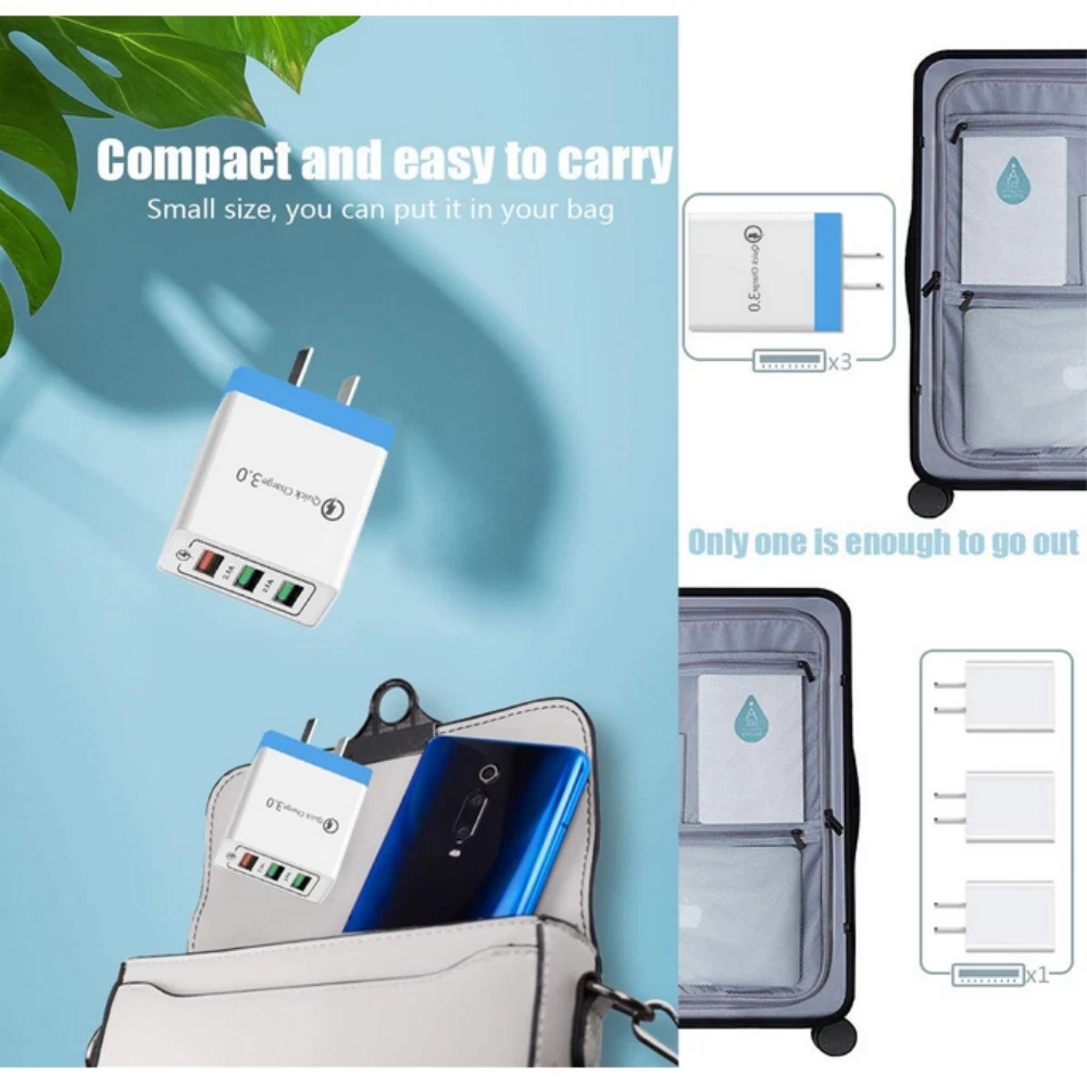 2-Pack Fast USB Wall Charger with Quick Charge 3.0 for iPhone & Samsung