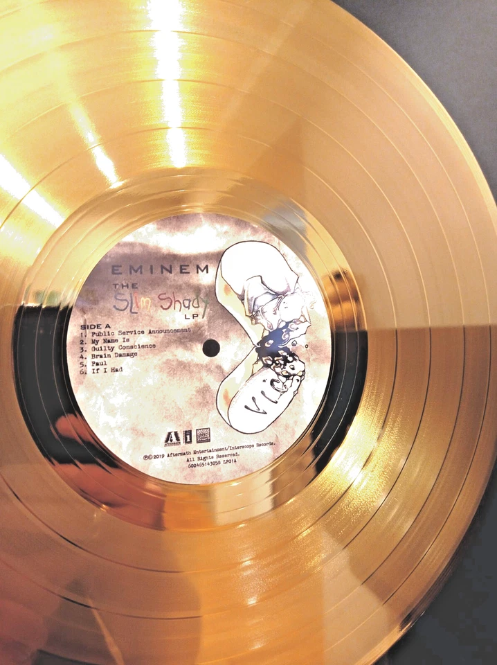 Eminem - The Slim Shady LP /LP Gold 12"/Souvenir in black fram/ Hardcore Hip-Hop - Image 3 of 4