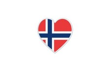 Patch toppe toppa badge termoadesiva stampado bandiera cuore norvegia n