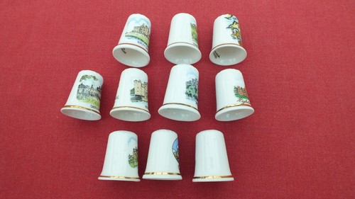 JOB LOT BUNDLE 10 THIMBLES WITH CASES - VARIOUS CASTLES - Picture 5 of 13