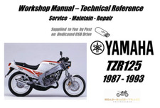 Yamaha TZR125 TZR 125 Service Repair Workshop Manual USB   1987 - 1993