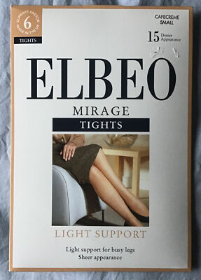 Elbeo Cafe Creme Small 15 Den Mirage Strumpfhose, Stützfaktor 6