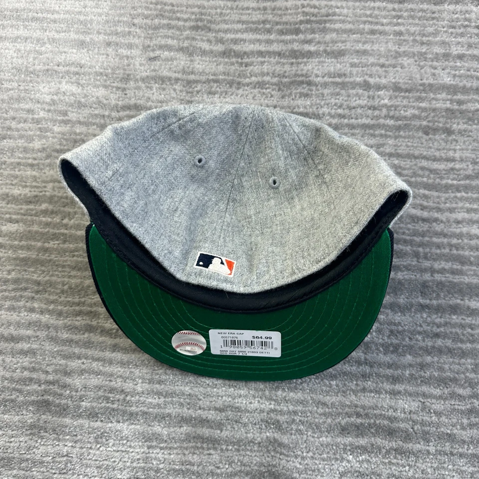 Detroit Tigers Hat Cap Mens Fitted 7 1/4 New Era 70th Anniversary Pin Wool - Image 4 of 4