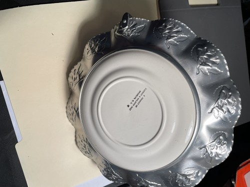 Farber & Shlevin, Inc. of Brooklyn NY 11"x8" Dish Metal finished Vintage - Picture 5 of 6