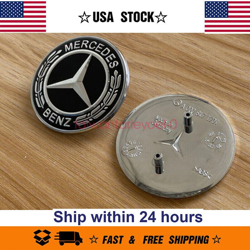 NUEVO CL CLK CLS E GLK ML SL R S Clase Capucha Emblema Insignia Original Original Foto 2 de 4