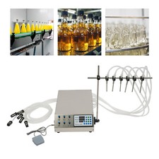 6 Heads Liquid Filling Machine 1-50ml Digital Control Automatic Bottle Filler