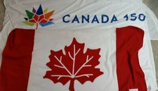 Canada 150 Year Birthday Celebration Curved Pole flag fleece blanket maple leaf