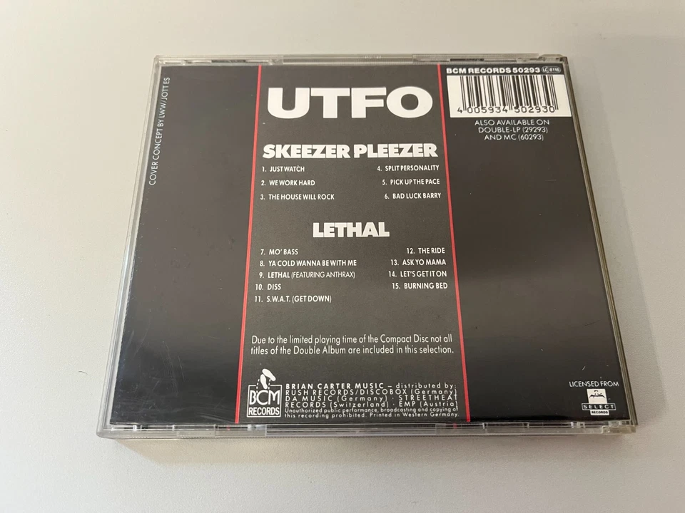 UTFO – Skeezer Pleezer / Lethal - CD © 1989 (Hip Hop, prod. by Full Force) - Bild 3 von 3