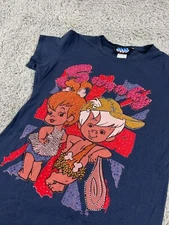 Junk Food Crystal Embellished Flintstones Shirt Size XXL Womens Made In USA