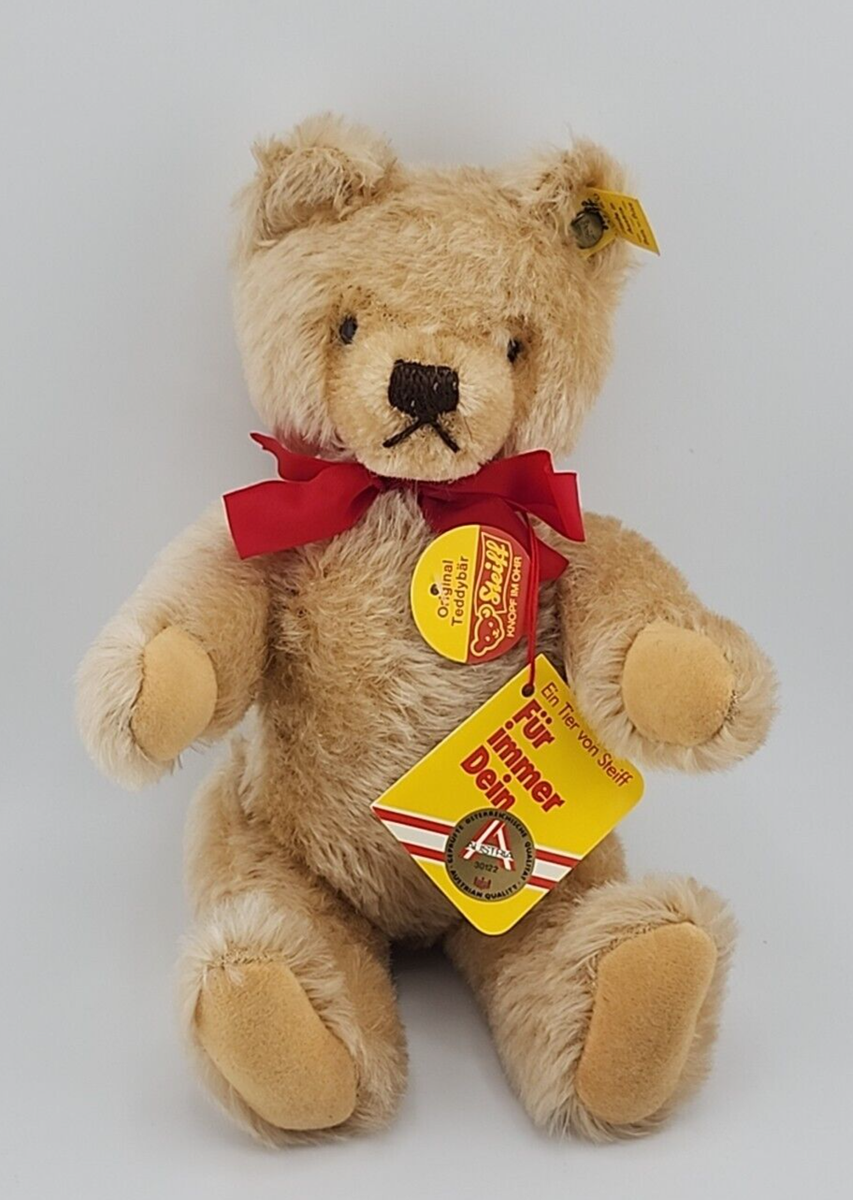 Steiff original teddy bear 0201/26 W/ all tags 9” tall | eBay